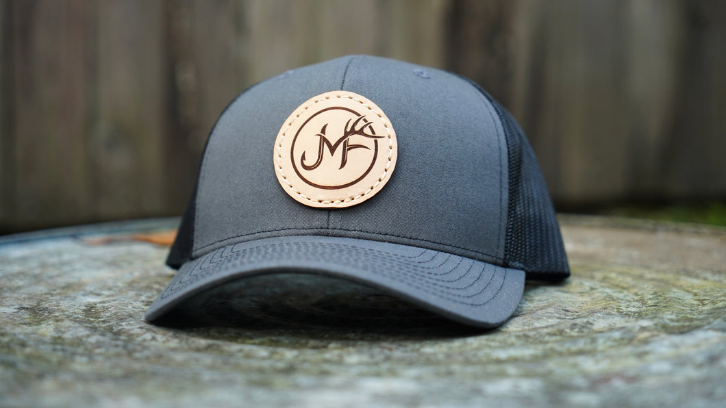 MudFlap Outdoors Grey Leather Patch Hat