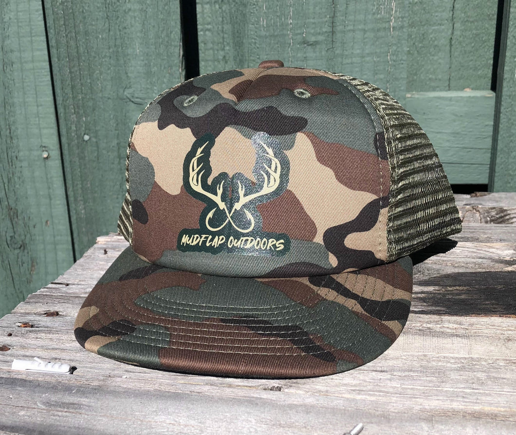 MudFlap Outdoors Green Camo Foam Trucker Hat